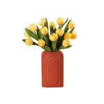 Kunstblumen Elegante künstliche Tulpenblumen in Vase – lebensechte Seidenstoff-Blumendekoration für Wohnzimmer, Hochzeitsdekoration für jeden Anlass