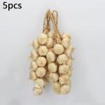 Halloween Ready Set mit 5 künstlichen Knoblauchdekorationen aus stabilem Schaumstoffmaterial für lange Haltbarkeit (weißer Knoblauch)