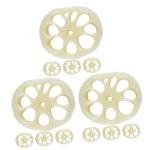 3 Sätze Modell Der Lotuswurzelscheibe Mini-hausdekoration Gefälschte Scheibe Interessantes Miniaturspielzeug Mini-Food-Spielzeug Mini-Essen Kinder Dekor Mini-dekor PVC 4 Stück *