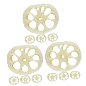 3 Sätze Modell Der Lotuswurzelscheibe Mini-hausdekoration Gefälschte Scheibe Interessantes Miniaturspielzeug Mini-Food-Spielzeug Mini-Essen Kinder Dekor Mini-dekor PVC 4 Stück *