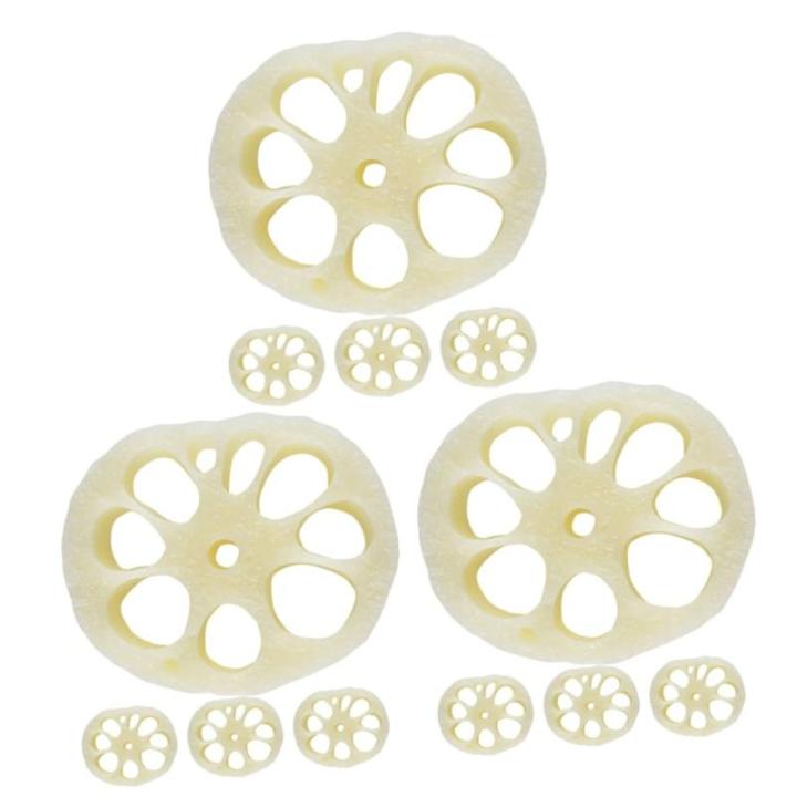 3 Sätze Modell Der Lotuswurzelscheibe Mini-hausdekoration Gefälschte Scheibe Interessantes Miniaturspielzeug Mini-Food-Spielzeug Mini-Essen Kinder Dekor Mini-dekor PVC 4 Stück *