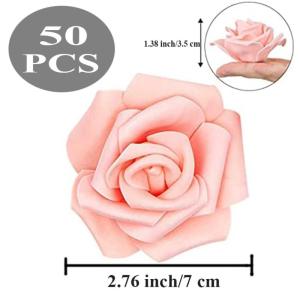 Kunstrozen, kunstrozen, schuim, rozen, bloemen, hoofd voor doe-het-zelf, bruiloft, bruid, boeketten, tafellay-outs, feest, thuis, decoraties (rode rozen)