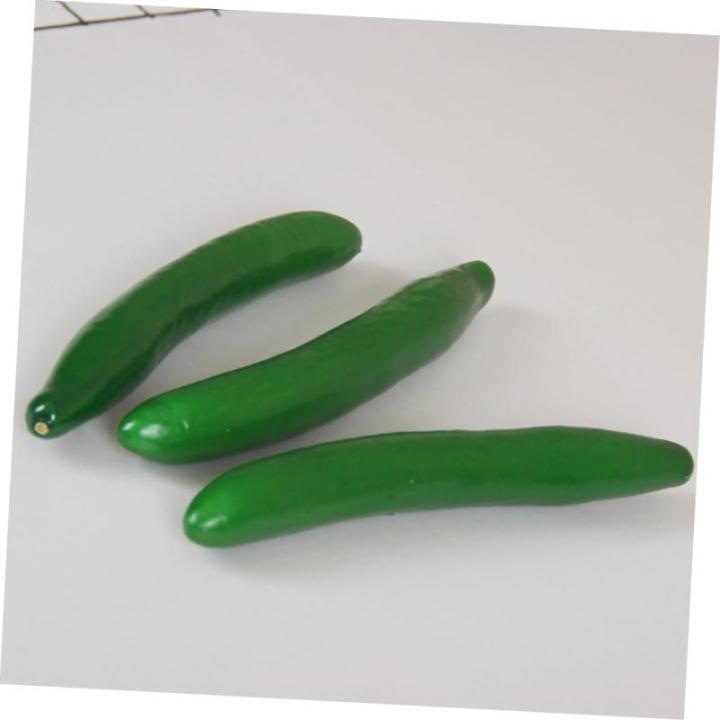 5 Sätze Simuliertes Gemüsemodell Küchendekoration Simulierte Gurkenmodelle Küchensimulationsgurke Simulation Gemüsemodell Fotografie-Requisite Gurkendekor Schaum Green 4 Stüc