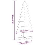 Weihnachtsbaum zum Schmücken Weiß 120 cm Massivholz Kiefer