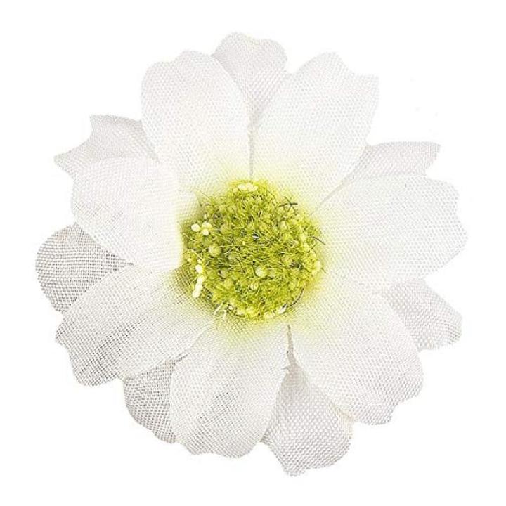Decoratieve bloemen, , verschillende soorten, ca. diameter 4-5 cm (margriet - wit - 27 stuks)