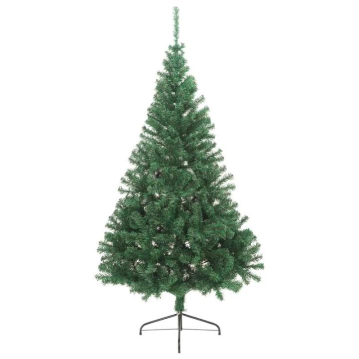 künstliche weihnachtsbãume,künstliche weihnachtsbäume Kinder,Künstlicher Halb-Weihnachtsbaum mit Ständer Grün 180 cm PVCGeeignet für Patio, Schlafzimmer, Wohnzimmer, Weihna