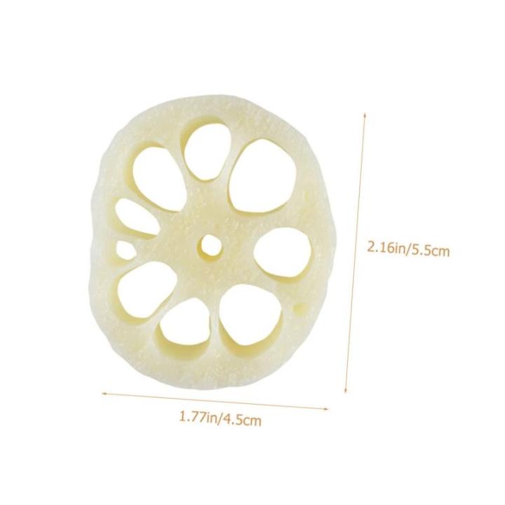 3 Sätze Modell Der Lotuswurzelscheibe Mini-hausdekoration Gefälschte Scheibe Interessantes Miniaturspielzeug Mini-Food-Spielzeug Mini-Essen Kinder Dekor Mini-dekor PVC 4 Stück *