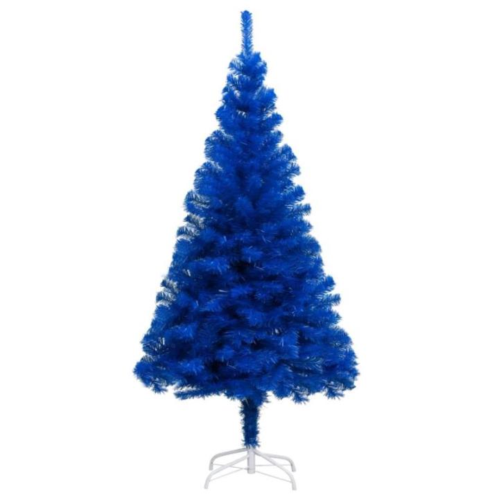 Wiederverwendbar Künstlicher Weihnachtsbaum Beleuchtung und Kugeln 180 cm H Christmas Tree Tannenbaum Weihnachtsdeko Christbaum Kunstbaum Halloween Weihnachtsbaum PVC Blau
