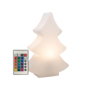 Design Shining Tree Led-kerstboom, 40 cm, wit, met kleurwisselaar, 15 kleuren, incl. lampen, verlichte dennenboom, kerstdecoratie, winterdecoratie, voor buiten en binnen