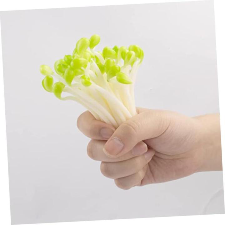 1 Satz Foto-Requisiten Home Decor Wohnungsdeko Gefälschtes Gemüse Realistisches Gemüse Künstliche Sojasprossen-Ornament Rustikale Küchendekoration Plastik Light Green 50 Stüc