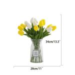 Kunstblumen Künstliche Blumen, Tulpe mit Vase, künstliche Pflanzen, künstliche Pflanzen für Heimdekoration – Seidenblumen-Arrangement für Partys für jeden Anlass