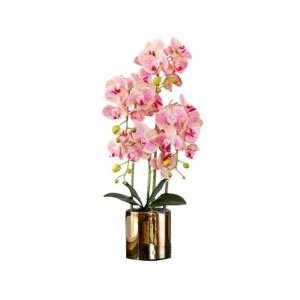 Kunstblumen Künstliche Orchideen-Dekoration – künstliche Topf-Mittelstücke, Elegante Orchideen-Blumen, Garten, Balkon, Hausdekoration für jeden Anlass