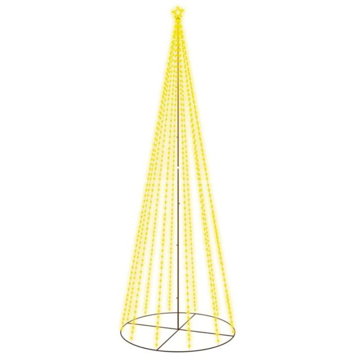 LED Weihnachtsbaum Aussen Kegelform Weihnachtsbaum Metall Warmweiß 732 LEDs Tannenbaum Lichterbaum Weihnachtsdeko Aussen Weihnachtsbaum Tanne Groß 500 cm