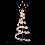 Kerstboom kegelvorm met ballen 80 leds warm wit 120 cm