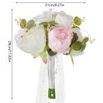 Hochzeitssträuße mit Schleife, künstliche Blumensträuße für Brautjungfern zur Hochzeit, Zeremonie, zum Jahrestag oder zum Valentinstag