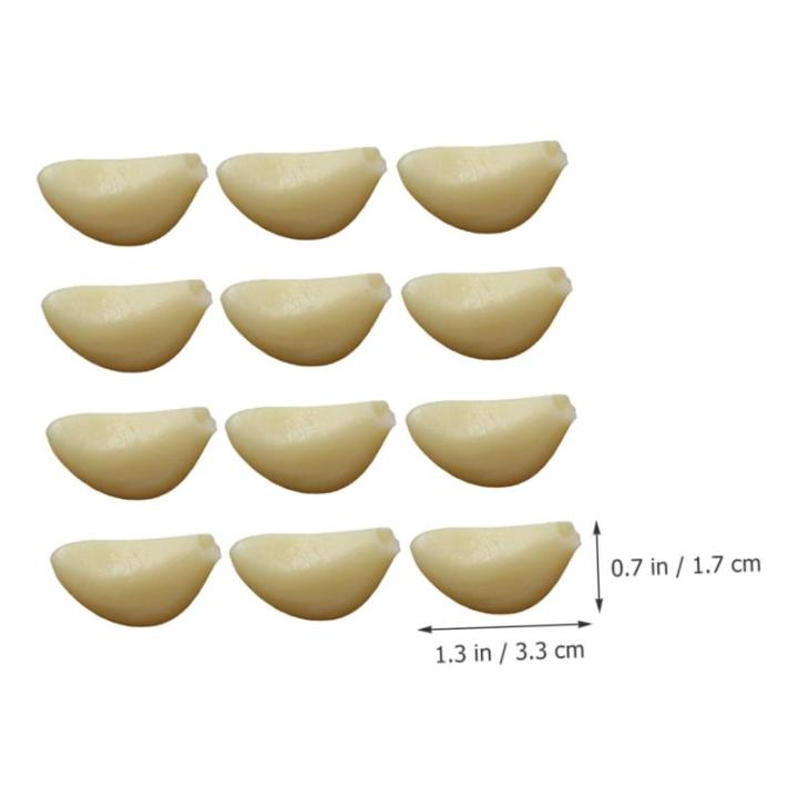 36 STK Simulierter Knoblauch Gefälschter Weißer Knoblauch Lebensechter Knoblauch Simulierte Knoblauchzehen Modell Knoblauchzehen Gefälschter Knoblauch Elefantenknoblauch PVC