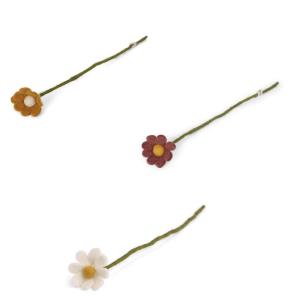 Anemonen/margrieten handvilt - bloemen van vilt vilten bloemen viltdecoratie lente Pasen - Fair Trade - handgemaakt boeket boeket (3 = wit/geel/rood)