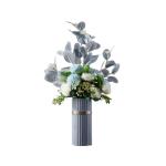 Kunstblumen Künstliche Blumen, Moderne Blumenstrauß-Dekoration, Hortensie, Eukalyptus, künstliches Blumenarrangement, künstlicher Bonsai für Wohnzimmer für jeden Anlass
