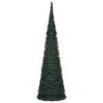 Künstlicher Pop-Up-Weihnachtsbaum mit Beleuchtung Grün 150 cm