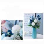 Kunstblumen Künstliche Blumen Pflanzen Set, Seidenblumenarrangements mit Keramiktopf, für Zuhause, Hochzeit, Party, Büro, Tafelaufsatz für jeden Anlass