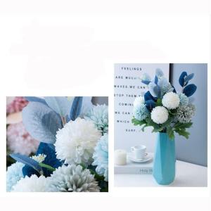 Kunstblumen Künstliche Blumen Pflanzen Set, Seidenblumenarrangements mit Keramiktopf, für Zuhause, Hochzeit, Party, Büro, Tafelaufsatz für jeden Anlass