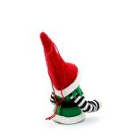 Vilt- / textiel kerstkabouter/kerstmanhulp als boomhanger/hanger in 3-delige set, afmetingen tussen 5 en 12 cm.
