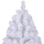 Weihnachtsbaum mit Licht, großer Weihnachtsbaum, weiß, künstlicher Weihnachtsbaum mit Scharnieren und Metallständer (Farbe: Weiß, Größe: 150 cm) (Weiß 120 cm)