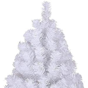 Weihnachtsbaum mit Licht, großer Weihnachtsbaum, weiß, künstlicher Weihnachtsbaum mit Scharnieren und Metallständer (Farbe: Weiß, Größe: 150 cm) (Weiß 120 cm)