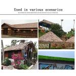Simulatie strobaksteendak kunststro dak, PE-materiaal, dus niet bederfelijk, geen onderhoud is gemakkelijker, voor Tiki-bar-tuinen, terrasdek, Mgazebos-muur (maat: 6 stuks, kleur: 