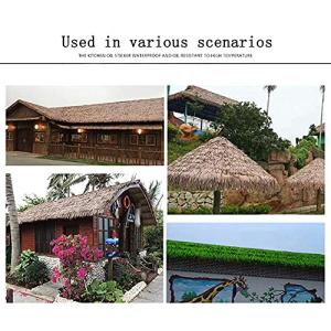 Simulatie strobaksteendak kunststro dak, PE-materiaal, dus niet bederfelijk, geen onderhoud is gemakkelijker, voor Tiki-bar-tuinen, terrasdek, Mgazebos-muur (maat: 6 stuks, kleur: 