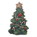 Weihnachtsbaum-Dekoration aus Kunstharz, Weihnachtsstil-Figuren, Mini-Weihnachtsmotive, Miniatur-Handwerk, DIY-Desktop-Dekoration (9 cm)