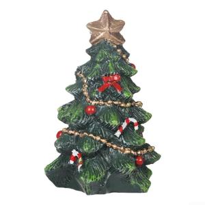 Weihnachtsbaum-Dekoration aus Kunstharz, Weihnachtsstil-Figuren, Mini-Weihnachtsmotive, Miniatur-Handwerk, DIY-Desktop-Dekoration (9 cm)