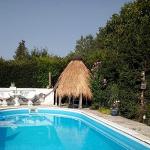 Simulatie strobaksteen dak kunstmatige stro stro tegels plam, decoratie stro dak voor Tiki hutten bar tuin terras dek paviljoen muur (grootte: 6 stuks, strogeel)