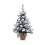 50CM Fallender Schnee Beflockter Weihnachtsbaum aus PVC-Material mit Sackleinenbasis, Mini-Desktop-Dekorationsbaum, Geeignet für Weihnachten, Zuhause/Büro/Küche, Restaurant/Desk
