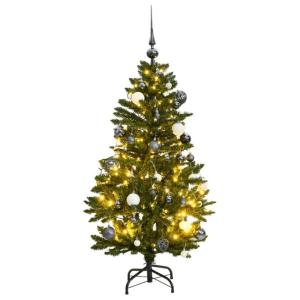 Weihnachtsbaum, Klappbar Christbaum mit 150 LEDs Kugeln Ständer, Beleuchtet Tannenbaum Kunstbaum mit 8 Beleuchtungsmodi, Weihnachtsdeko Dekobaum, 150cm