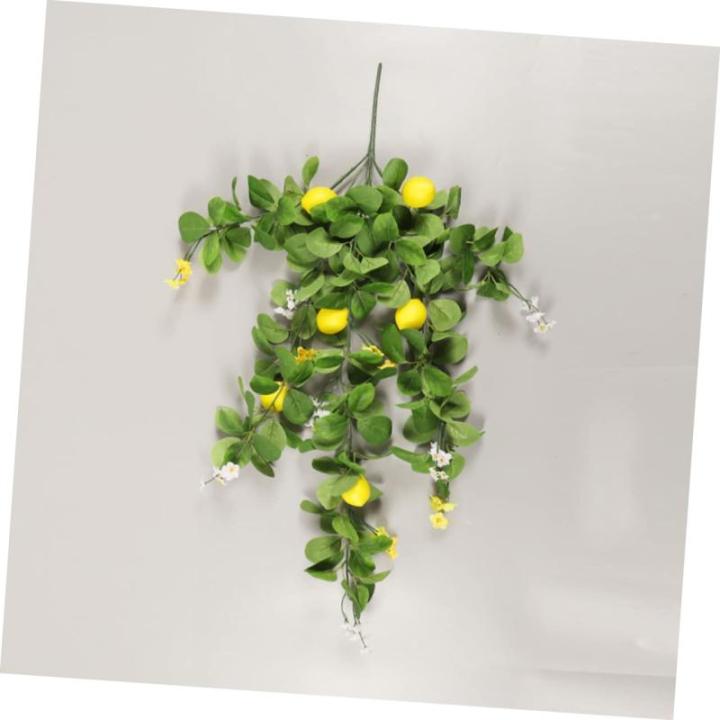 10St Simulation Zitronenrattan Foto Girlande Feiertag festlicher Zitronenzweig Obst Künstliche Zitronenpflanze Dekorative Zitronenpflanze künstliche Blumen Anlage gefälschte Zwe
