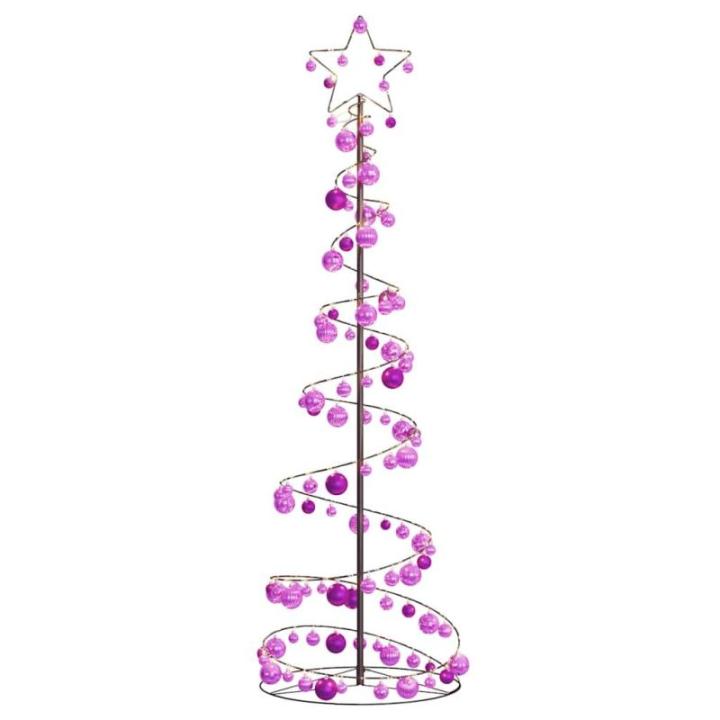 Weihnachtsbaum Kegelform mit Kugeln 120 LEDs Warmweiß 180 cm