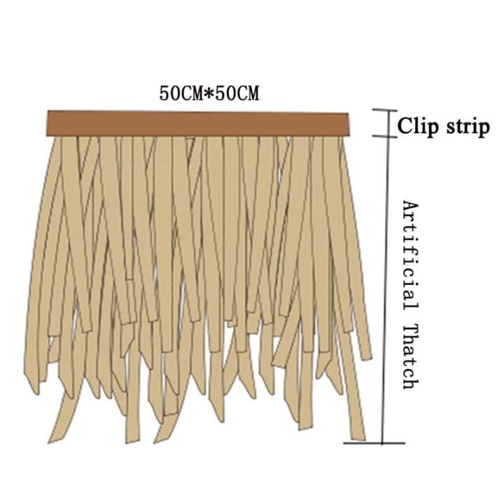 Simulatie strobaksteen dak kunststro dak, PE-materiaal, dus niet bederfelijk, geen onderhoud is gemakkelijker, voor Tiki-bar-tuinen, terraspak, Mgazebos-muur (maat: 6 stuks, kleur: