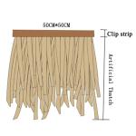 Simulatie strobaksteendak kunststro dak, PE-materiaal, dus niet bederfelijk, geen onderhoud is gemakkelijker, voor Tiki-bar-tuinen, terrasdek, Mgazebos-muur (maat: 6 stuks, kleur: 