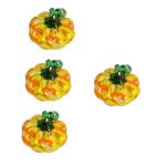 4 Stück Kürbishandwerk Kürbis-Requisite Kürbis im Herbst Kürbis-Tischdekoration Halloween Dekoration Herbst Dekoration bastelset Szenenlayout Glas Kleiner Kürbis Hausbedarf