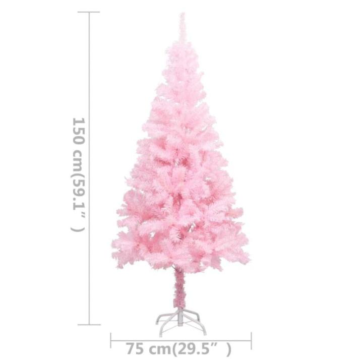 Wiederverwendbar Künstlicher Weihnachtsbaum mit Beleuchtung und Kugeln 150 cm H Christmas Tree Weihnachtsbaum Tannenbaum Weihnachtsdeko Christbaum Kunstbaum Halloween PVC und Stah