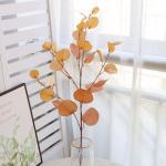 Eukalyptus-Stiele, künstliche Eukalyptusblätter, Stiele, künstliche Blumen für Zuhause, Büro, Blumenstrauß, Tafelaufsatz, Hochzeitsdekoration, Weihnachten (Champagner)