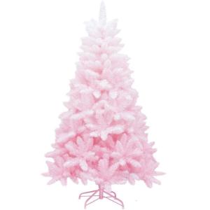 rosafarbener künstlicher Weihnachtsbaum mit kirschblütenverlauf und metallständer für saisonale weihnachtsdekorationen – Kahler Baum 180 cm, gedenktag