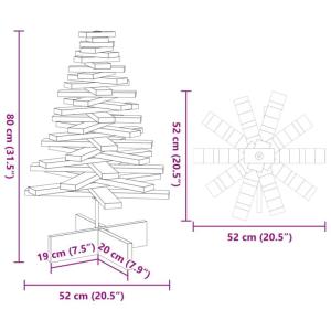 Weihnachtsbaum, Tannenbaum Holz zum Schmücken, Christbaum Holzbaum DIY Weihnachten Dekoration, Dekobaum Weihnachtsdeko, 80cm Massivholz Kiefer