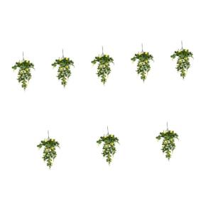 8St Simulation Zitronenrattan Künstliche Zitronenpflanze Dekorative Zitronenpflanze künstliche Zitronenpflücker gefälschter Zitronenzweig Zitronenzweig-Baumdekoration Plastik G