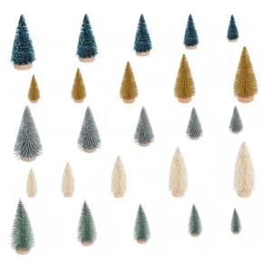 30 Stück Mini Weihnachtsbaum 4.5-12.5CM Grün Künstlicher Tannenbaum Klein Christbaum Modell Schnee Frost Bäume Miniatur Tanne Tischbaum Weihnachtsschmuck Desktop Ornamente für
