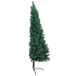 Künstlicher Halb-Weihnachtsbaum Beleuchtung Kugeln Grün 120 cmGrün und Rose