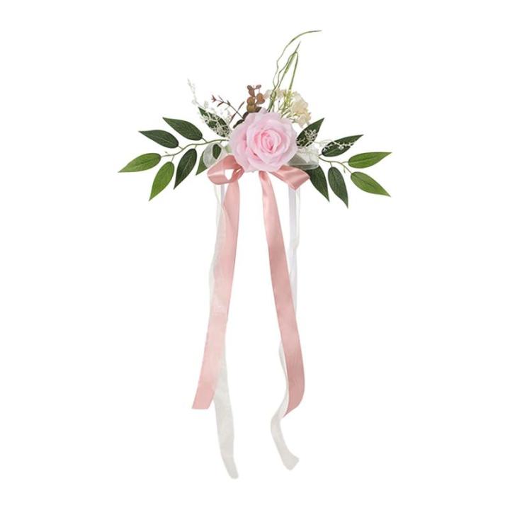 Künstliche Stuhllehne, Blumenarrangement, mehrfarbig, für den Außenbereich, Hochzeit, Stuhl, Dekoration, Hochzeitsdekoration