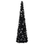 Künstlicher Pop-Up-Weihnachtsbaum Künstlicher Weihnachtsbaum Christbaum Tannenbaum Kunstbaum Weihnachten für Weihnachtsdeko Schwarz 180 cm PET