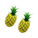 2 Sätze Lebensechte Fruchtdekoration Künstliche Früchte Plastikobst Tischdeko Esstisch Künstliches para Prop-Modell Früchte Foto Requisiten Nachahmung Ananas-Modell 2 Stück *
